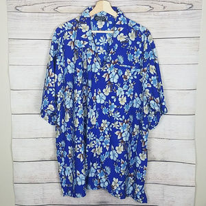 Blue Hawaiian Shirt Pacific & Co XL
